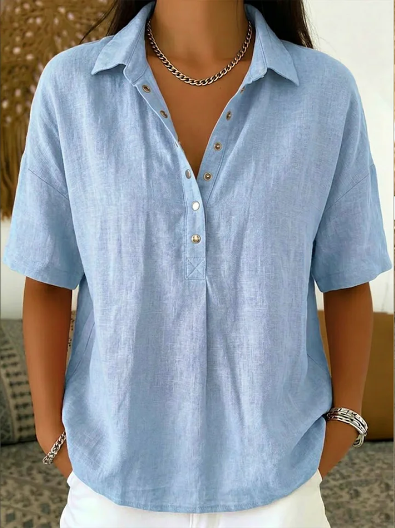 Tessa | Blůza s límečkem a detaily knoflíků